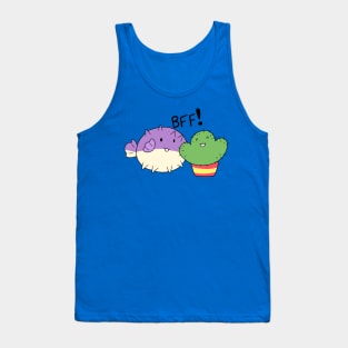 BFF! Puffer Fish and Cactus Tank Top